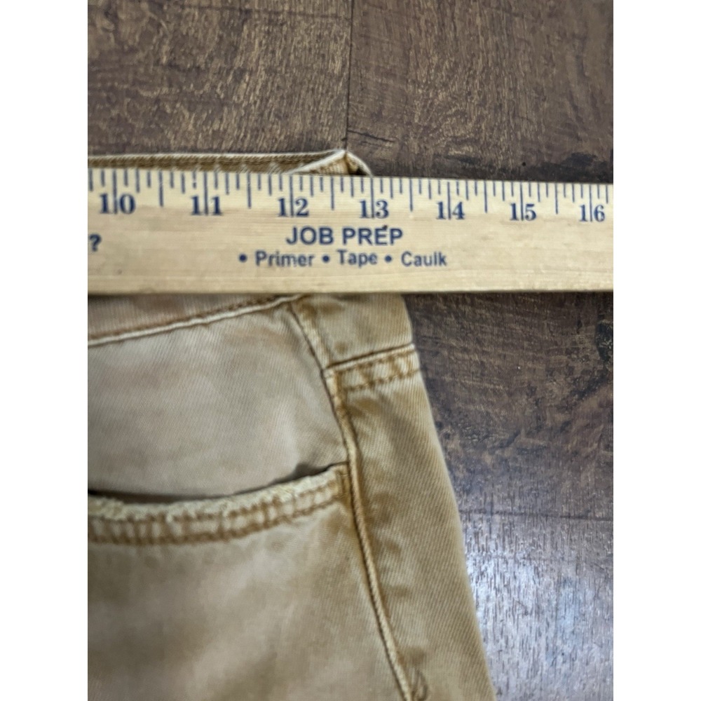 VERVET Kiss Of California Jeans Womens 24 Tan 90s Crop Flare Distressed - Picture 6 of 8